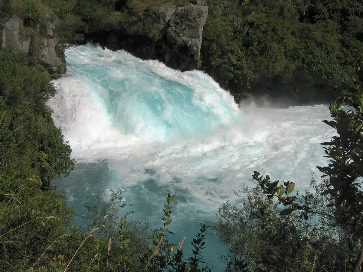 Huka Falls on the Waikato River near Taupo, New Zealand, photographed on location