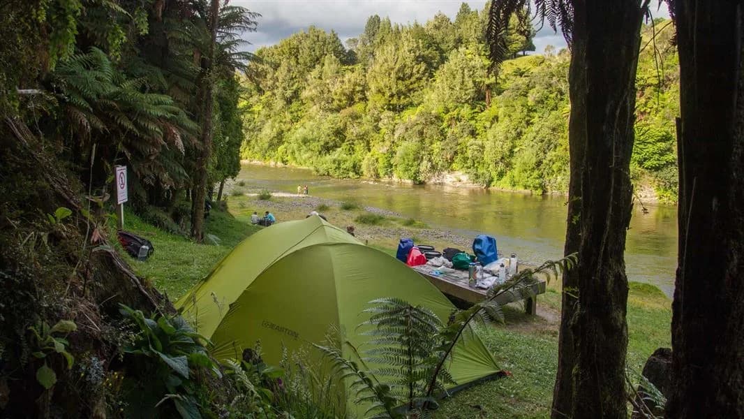 Maharanui Campsite. , photographed on the official DOC campsite page.