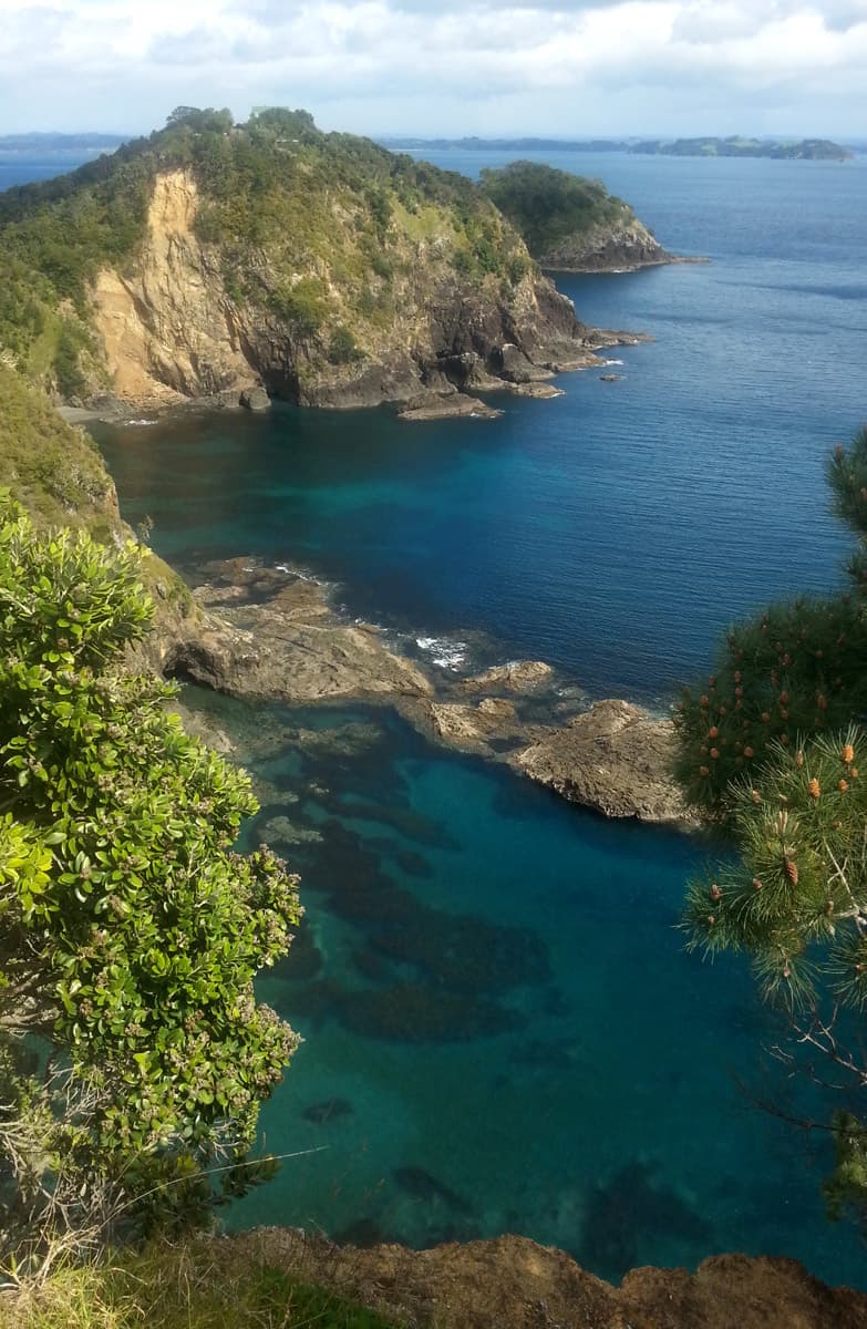 View of the island from track.