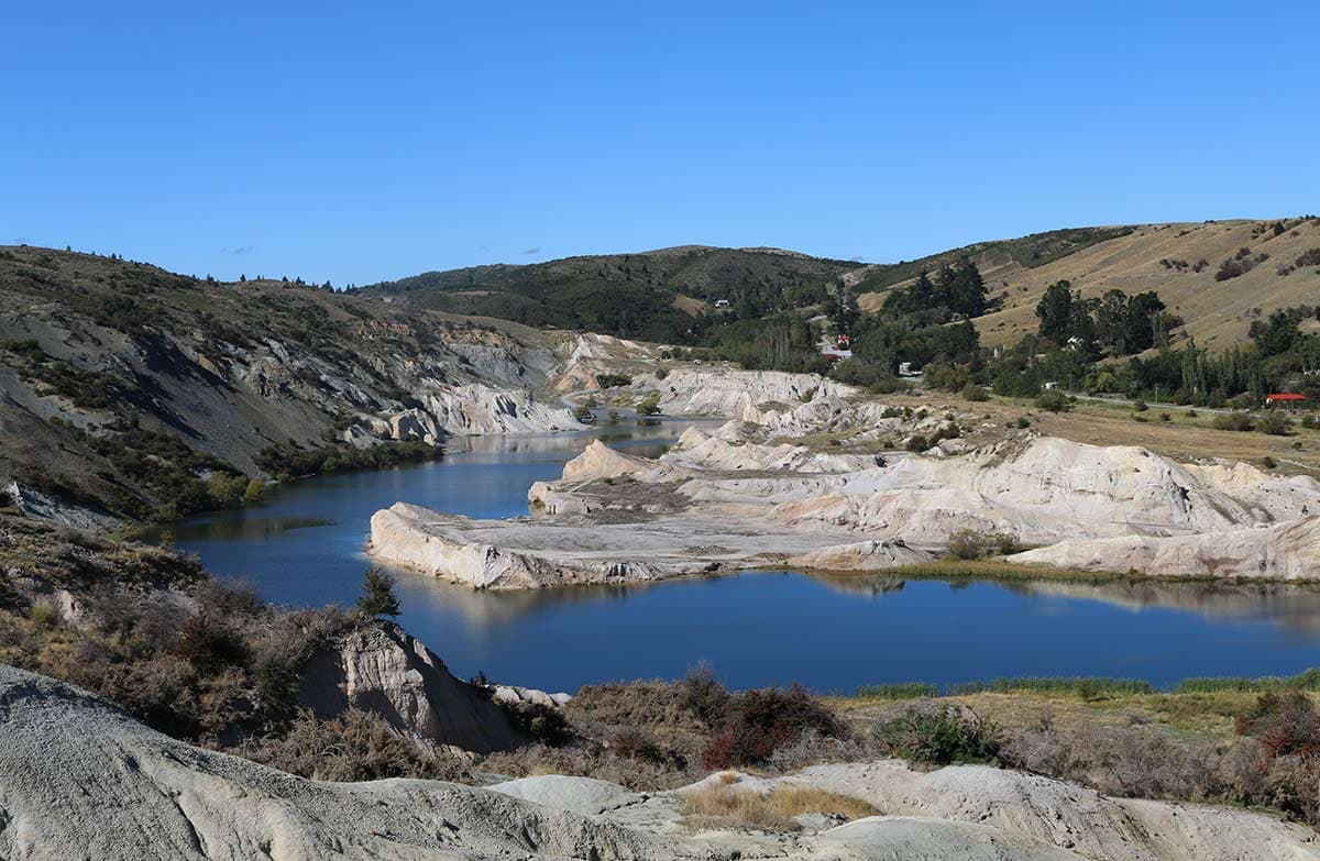 View of Blue Lake in St Bathans.