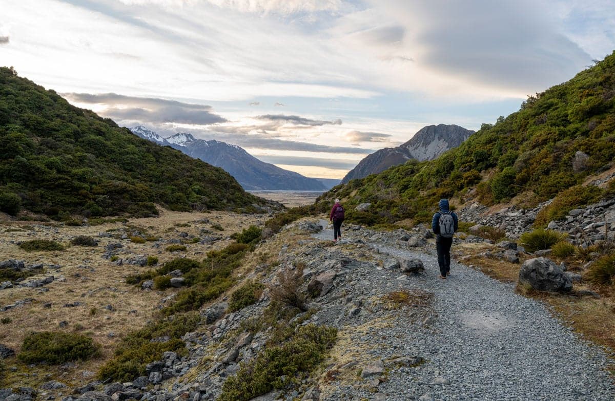 Walkers on Kea Point Track.