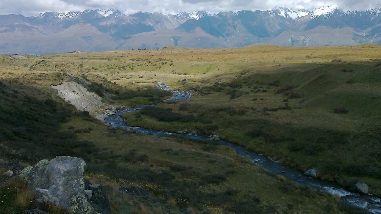 Braemar Road to Landslip Creek: Stream and grassland along the named route.