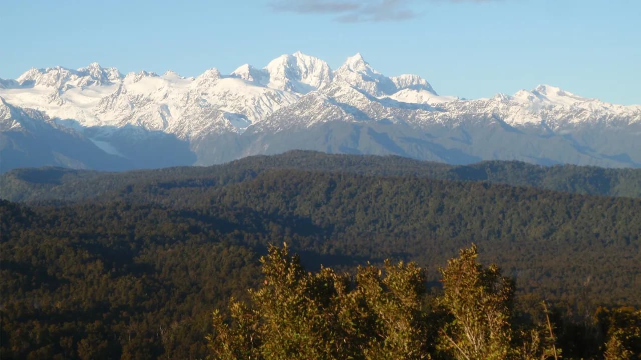 View from Ōkārito Trig Walk: Alpine panorama from Okarito Trig Walk.